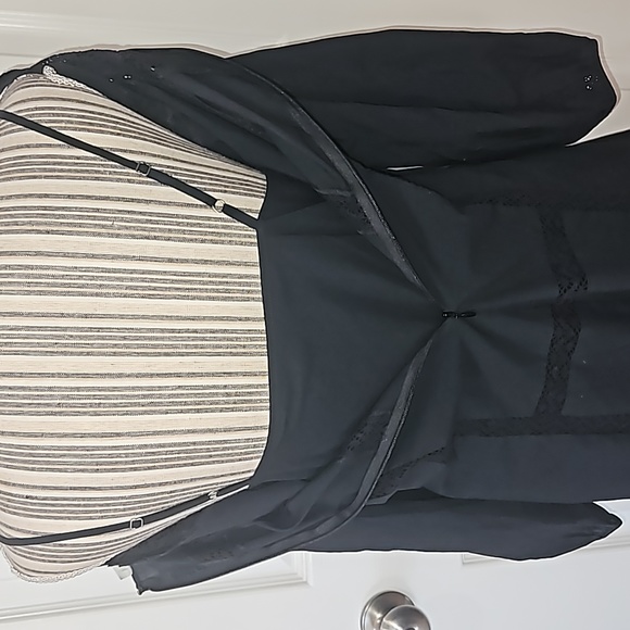 OUTERKNOWN Hawaiian South Shore Black Mini Dress % 100 Organic Cotton Size XS/TP - Picture 13 of 16